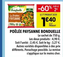Supeco Bonduelle Poêlée paysanne offre