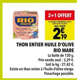 Supeco Rio Mare Thon entier huile d'olive offre