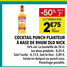 Supeco Old Nick Cocktail Punch Planteur à base de rhum offre