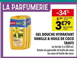 Supeco Tahiti Gel douche hydratant vanille & huile de coco offre