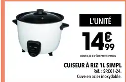Supeco SIMPL Cuiseur à riz 1L offre