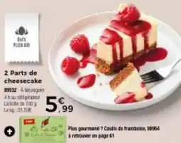 Thiriet 2 parts de cheesecake offre