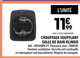 Supeco Klindo Chauffage soufflant salle de bain offre