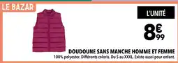 Supeco Doudoune sans manche homme et femme offre
