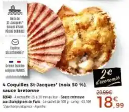 Thiriet 4 coquilles st-jacques sauce bretonne offre