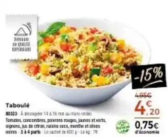 Thiriet Taboulé offre