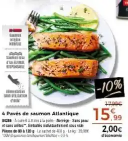 Thiriet 4 paves de saumon atlantique offre