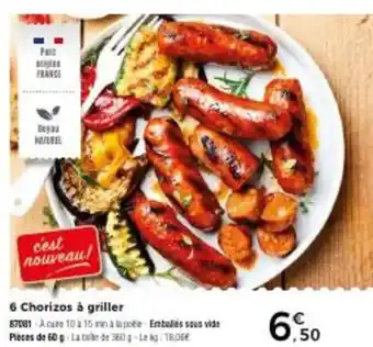 Thiriet 6 Chorizos a griller offre