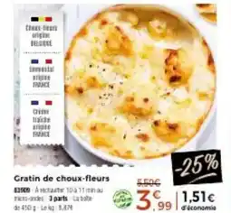 Thiriet Gratin de choux-fleurs offre