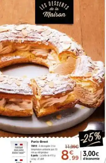 Thiriet Paris-brest offre