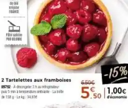 Thiriet 2 tartelettes aux framboises offre