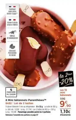 Thiriet 8 Mini bâtonnets Parenthèses offre