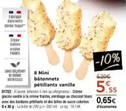 Thiriet 8 Mini bátonnets pétillants vanille offre