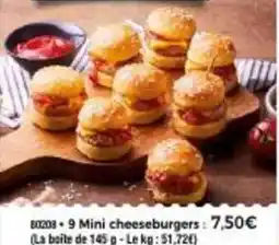 Thiriet 9 Mini cheeseburgers offre