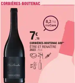 E.Leclerc Corbières-boutenac aop être et renaître offre