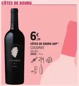 E.Leclerc Côtes de bourg aop* coudrat malbec offre