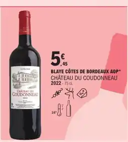 E.Leclerc Blaye côtes de bordeaux aop* château du coudonneau offre