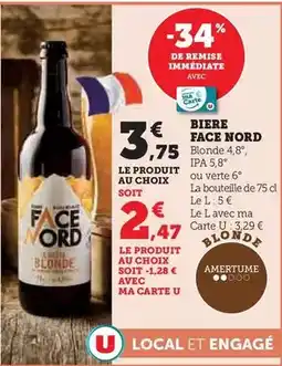 Super U Face nord - biere offre