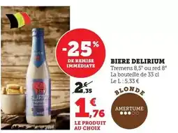 Super U Delirium - biere offre