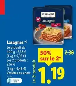 Lidl Italiamo - lasagnes offre