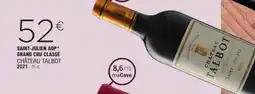 E.Leclerc Saint-julien aop grand cru classé château talbot offre