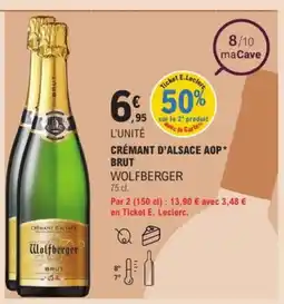 E.Leclerc WOLFBERGER Crémant d'alsace aop brut offre