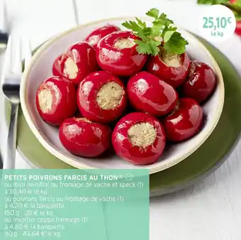 Intermarché Petits poivrons farcis au thon offre