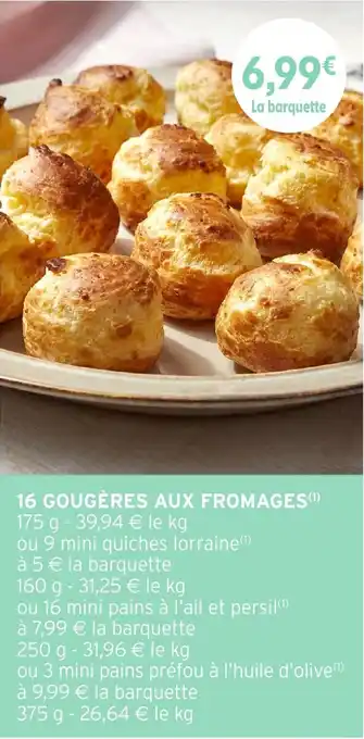 Intermarché 16 gougères aux fromages offre