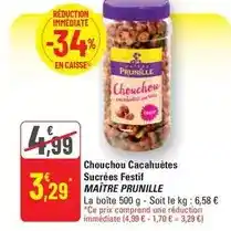 G20 MAÎTRE PRUNILLE Chouchou cacahuètes sucrées festif offre