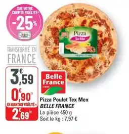 G20 Pizza poulet tex mex belle france offre