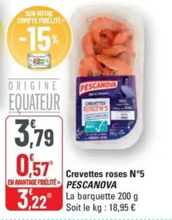 G20 PESCANOVA Crevettes roses n°5 offre