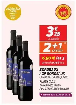 Netto Bordeaux aop bordeaux château la maçonne rouge 2019 offre