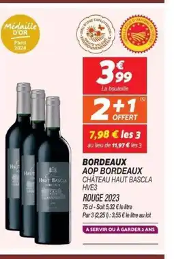 Netto Bordeaux aop château haut bascla hve3 offre