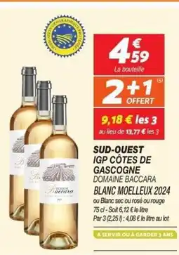 Netto Sud-ouest igp côtes de gascogne domaine baccara offre