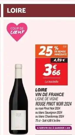 Netto Loire vin de france ligne de vigne offre