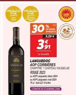 Netto Languedoc aop corbières chapitre 1 château vaugelas offre