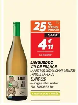 Netto Languedoc vin de france l'ours mal léché esprit sauvage famille laplace offre