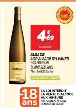 Netto Alsace aop alsace sylvaner wolfberger offre