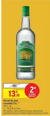 Intermarché Rhum Blanc Charrette offre