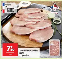 Netto NETTO 10 côtes de porc sans os offre
