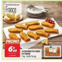 Netto 10 poissonnettes panées cité marine offre