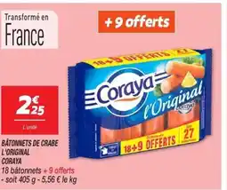 Netto CORAYA Bâtonnets de crabe l'original offre
