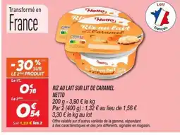 Netto NETTO Riz au lait sur lit de caramel offre