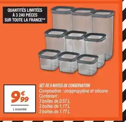Netto Set de 9 boites de conservation offre