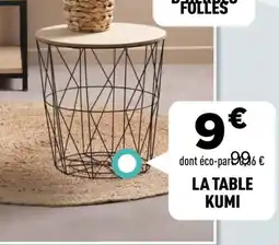 Centrakor La table kumi offre