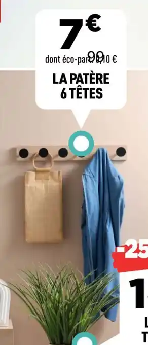 Centrakor La patère 6 têtes offre