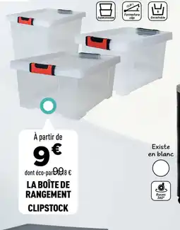 Centrakor La boîte de rangement clipstock offre