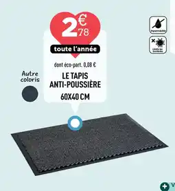 Centrakor Le tapis anti-poussière offre
