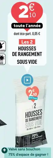 Centrakor Housses de rangement sous vide offre