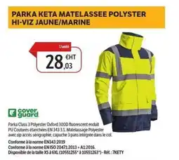 DomPro Parka keta matelassee polyster hi-viz jaune/marine offre